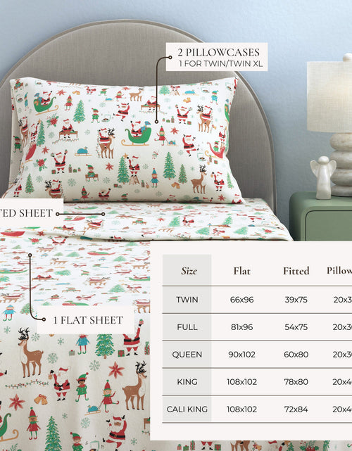 Load image into Gallery viewer, Turkish Cotton Christmas Flannel Sheet - Whittaker Collection
