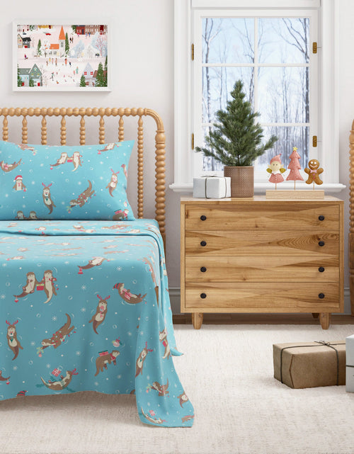Load image into Gallery viewer, Turkish Cotton Christmas Flannel Sheet - Whittaker Collection
