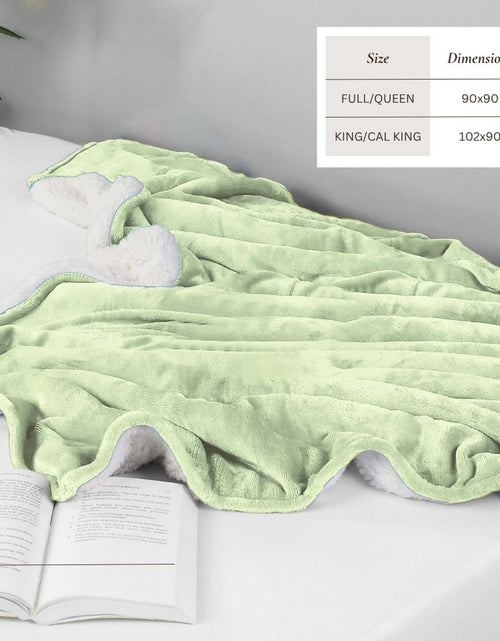 Load image into Gallery viewer, Velvet Plush Sherpa Bed Blanket - Sherpa Fleece Collection
