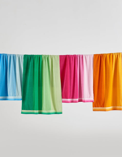 Load image into Gallery viewer, Cotton Velour Cabana Stripe Beach Towel - Novia Collection

