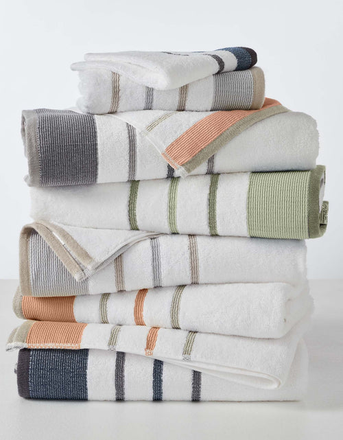 Load image into Gallery viewer, Decorative Cotton Stripe Bath Towel Set - Noelle Collection
