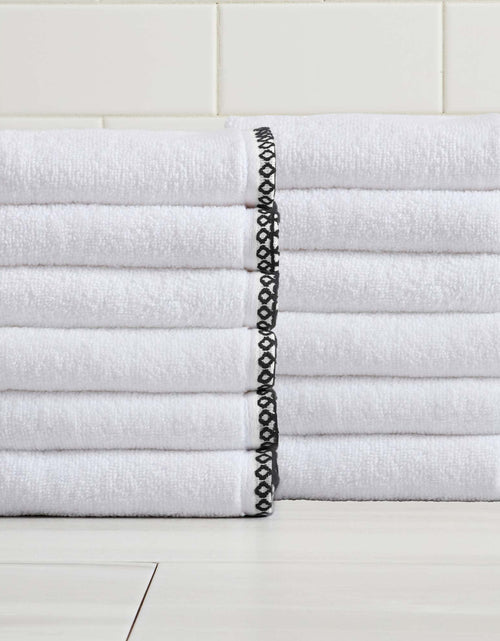 Load image into Gallery viewer, Cotton Border-Stitched 6-Piece Towel Set - Valery Collection
