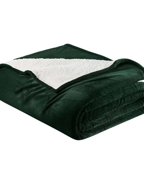 Load image into Gallery viewer, Velvet Plush Sherpa Bed Blanket - Sherpa Fleece Collection
