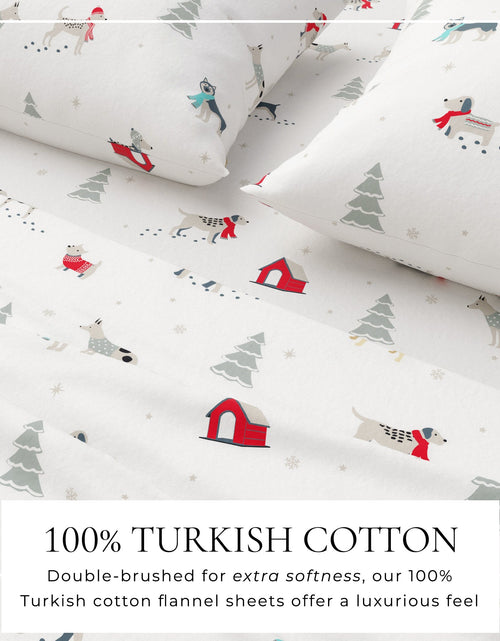 Load image into Gallery viewer, Turkish Cotton Christmas Flannel Sheet Set - Whittaker Collection
