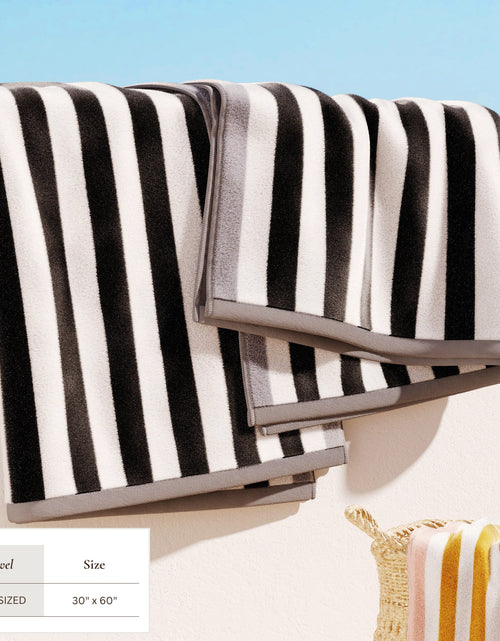 Load image into Gallery viewer, Oversized Striped Border Cabana Beach Towel - Santa Cruz
