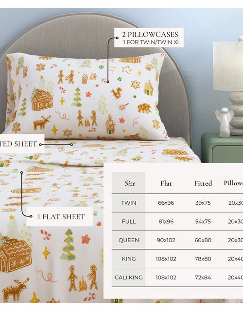 Load image into Gallery viewer, Turkish Cotton Flannel Sheet Set - Kids' Christmas Collection

