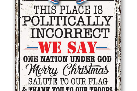 Notice This Place Is Politically Incorrect - Metal Sign