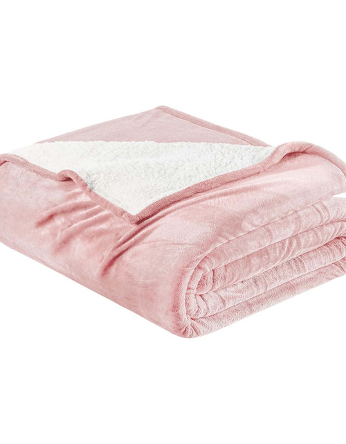 Load image into Gallery viewer, Velvet Plush Sherpa Bed Blanket - Sherpa Fleece Collection
