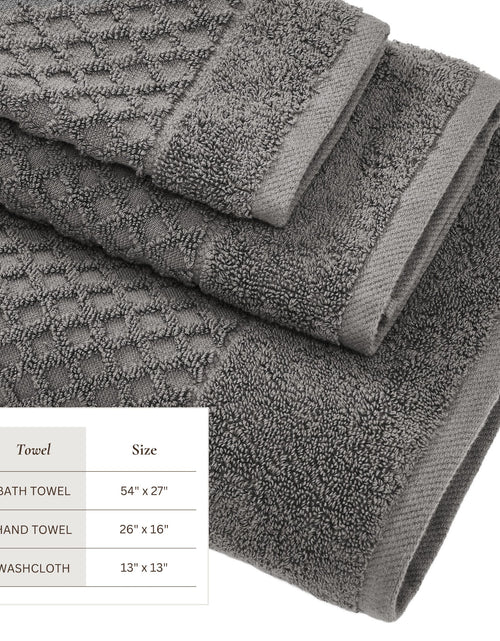 Load image into Gallery viewer, Cotton Diamond Waffle Weave Bath Towel Set - Grayson Collection
