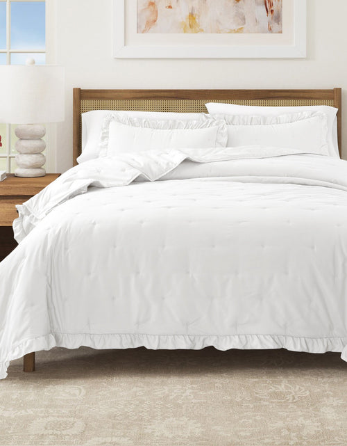 Load image into Gallery viewer, Dot Stitched Ruffled Quilt Set - Dot-Ruffled Collection
