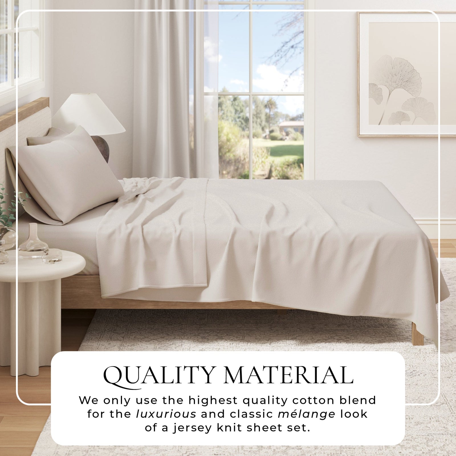 100% Organic Cotton Jersey Knit Sheets