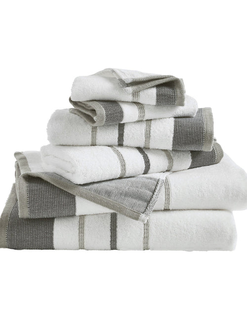 Load image into Gallery viewer, Decorative Cotton Stripe Bath Towel Set - Noelle Collection
