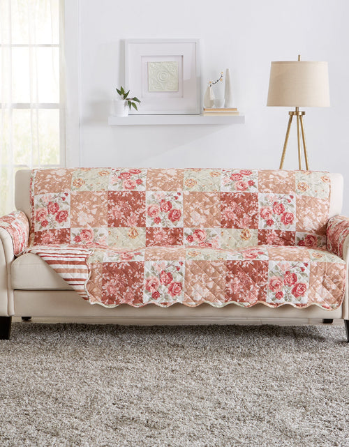 Load image into Gallery viewer, Reversible Floral Patchwork Furniture Protector - Maribel Collection
