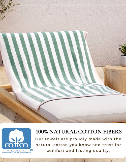 Load image into Gallery viewer, Oversized Striped Border Cabana Beach Towel - Santa Cruz
