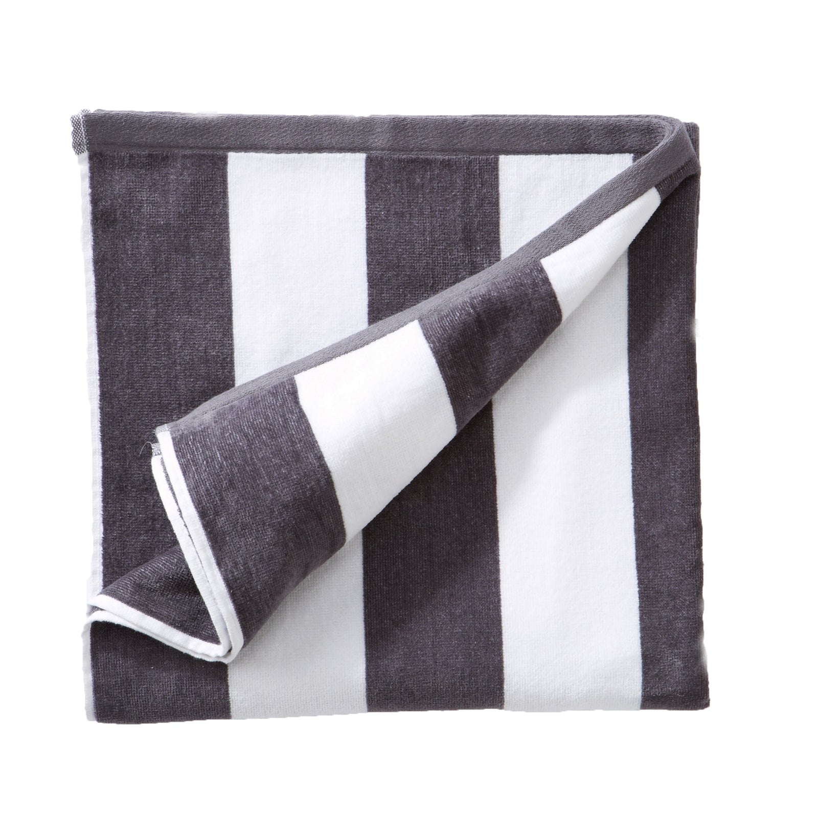 Cotton Velour Cabana Stripe Beach Towel - Novia Collection