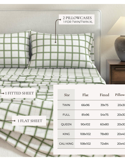 Load image into Gallery viewer, Turkish Cotton Flannel Sheet Set - Plaid &amp; Stripe Collection
