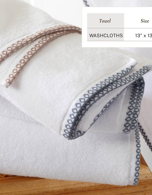 Load image into Gallery viewer, Cotton Border-Stitched 6-Piece Towel Set - Valery Collection
