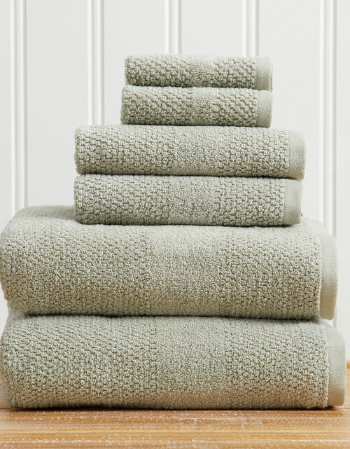 Load image into Gallery viewer, 100% Cotton Woven Texture Bath Towel Set - Marbella Collection

