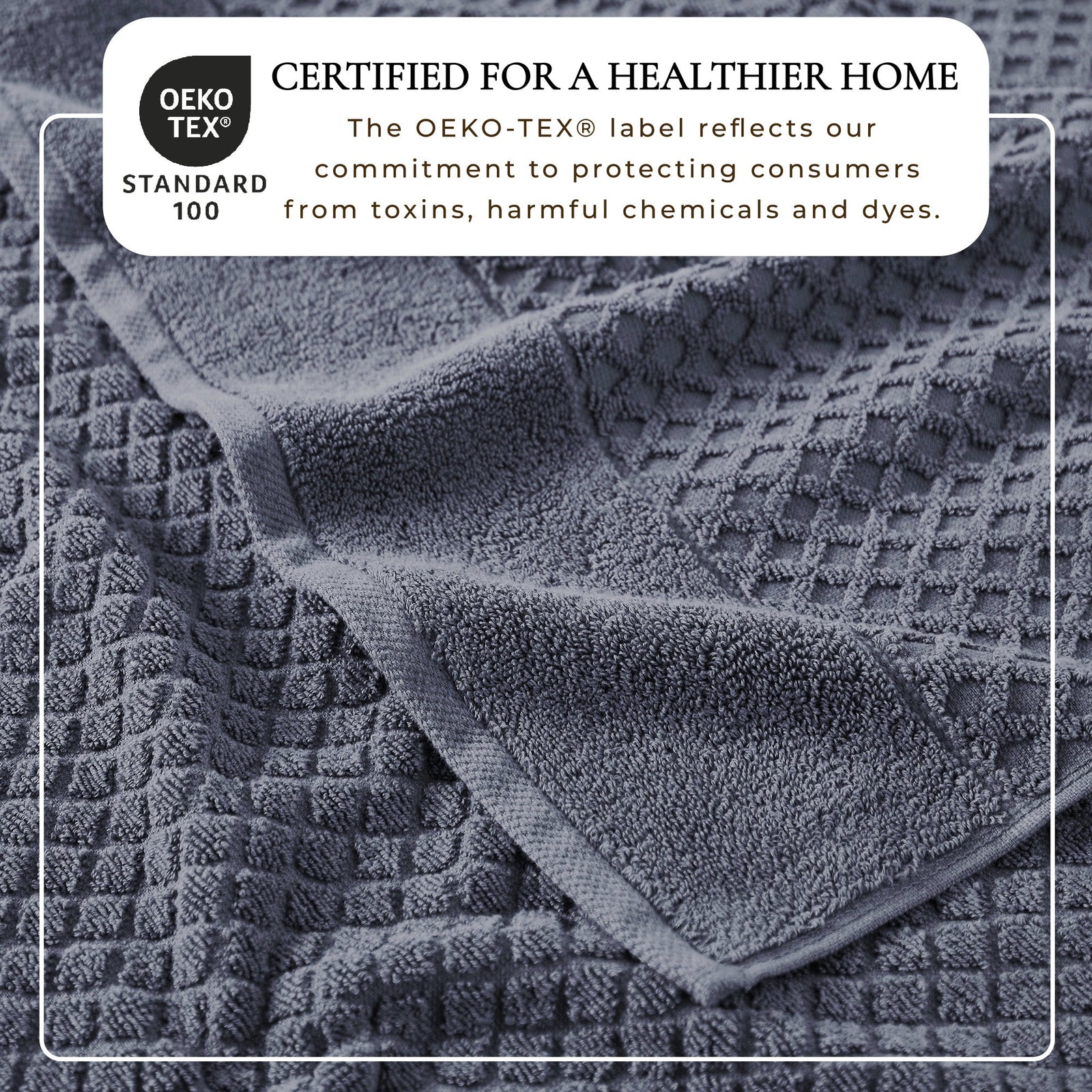Cotton Diamond Waffle Weave Bath Towel Set - Grayson Collection