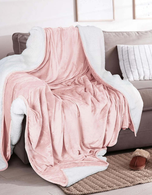 Load image into Gallery viewer, Velvet Plush Sherpa Bed Blanket - Sherpa Fleece Collection
