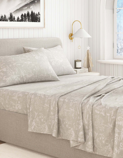 Load image into Gallery viewer, Turkish Cotton Flannel Sheet Set - Elevated Holiday Collection
