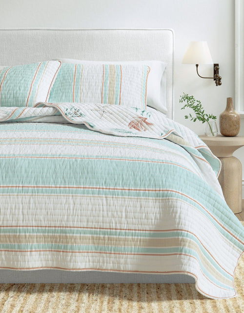 Load image into Gallery viewer, Coastal Printed Cotton Quilt Set - St. Augustine Collection
