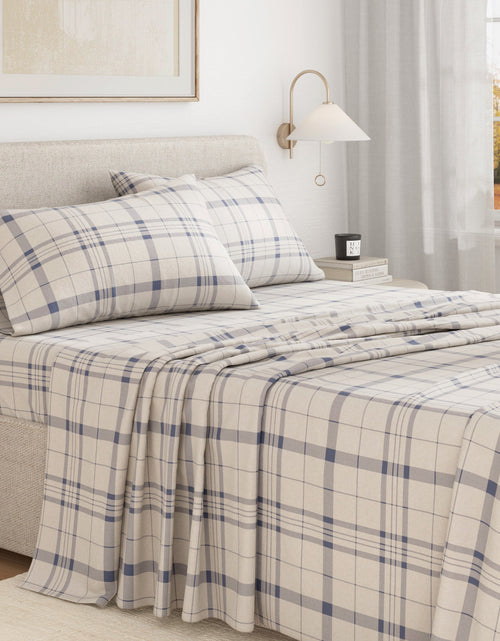 Load image into Gallery viewer, Turkish Cotton Flannel Sheet Set - Plaid &amp; Stripe Collection
