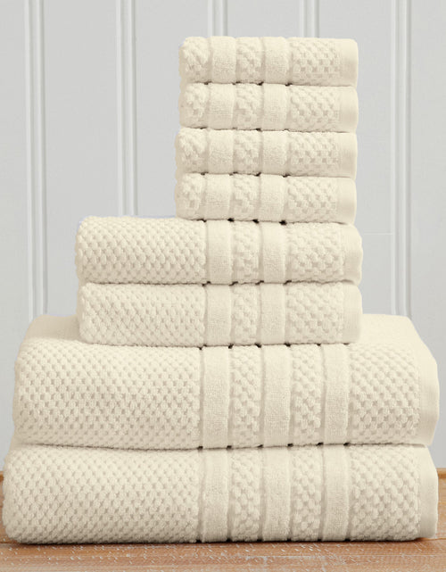 Load image into Gallery viewer, 100% Cotton Checkered Jacquard Bath Towel Set - Giuliana Collection

