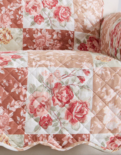 Load image into Gallery viewer, Reversible Floral Patchwork Furniture Protector - Maribel Collection
