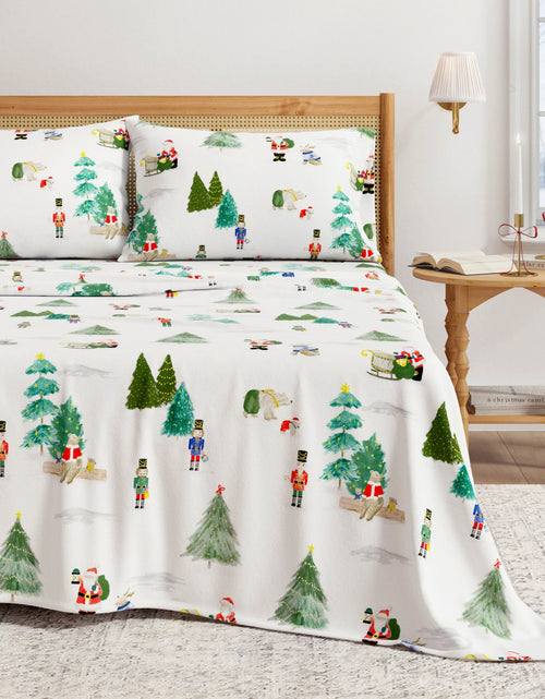 Load image into Gallery viewer, Turkish Cotton Christmas Flannel Sheet Set - Whittaker Collection
