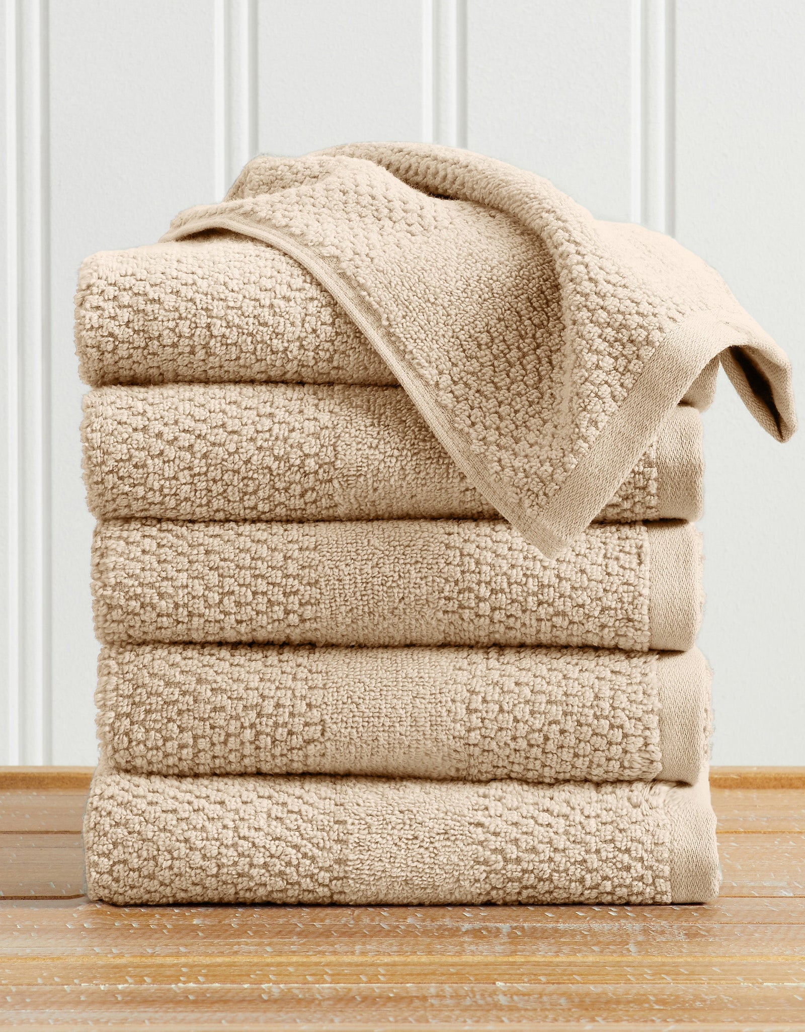 100% Cotton Woven Texture Bath Towel Set - Marbella Collection
