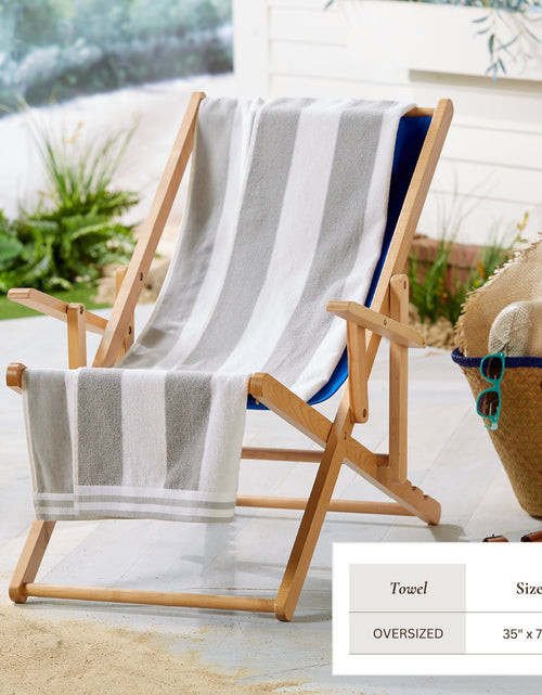 Load image into Gallery viewer, Striped Cabana Beach Towel - Edgartown Collection
