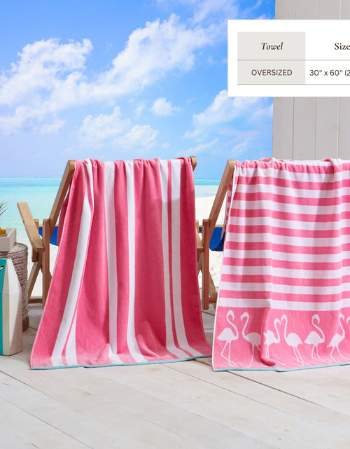 Load image into Gallery viewer, Cotton Velour Beach Towel - Maui Collection
