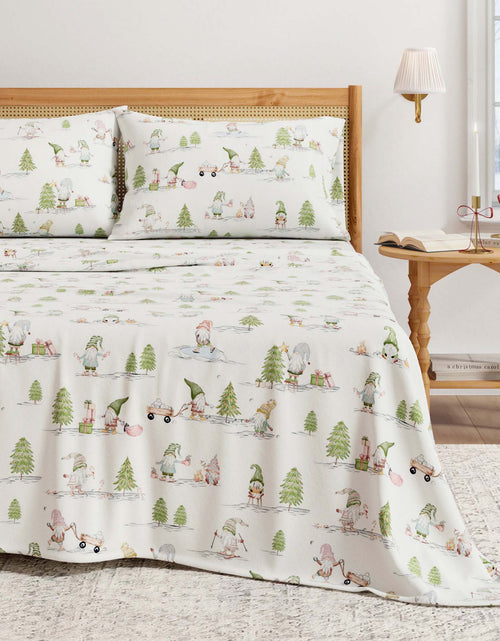 Load image into Gallery viewer, Turkish Cotton Flannel Sheet Set - Elevated Holiday Collection
