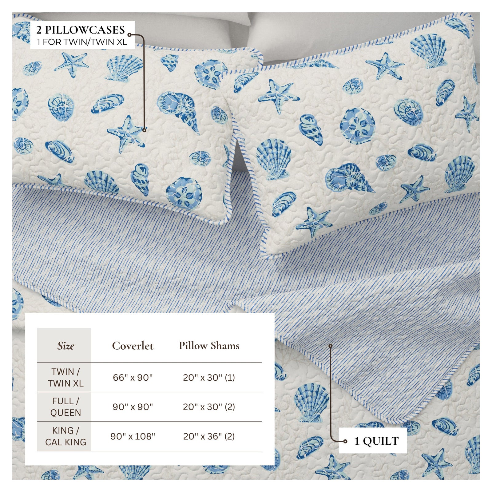 Coastal Quilt Set Bali Collection