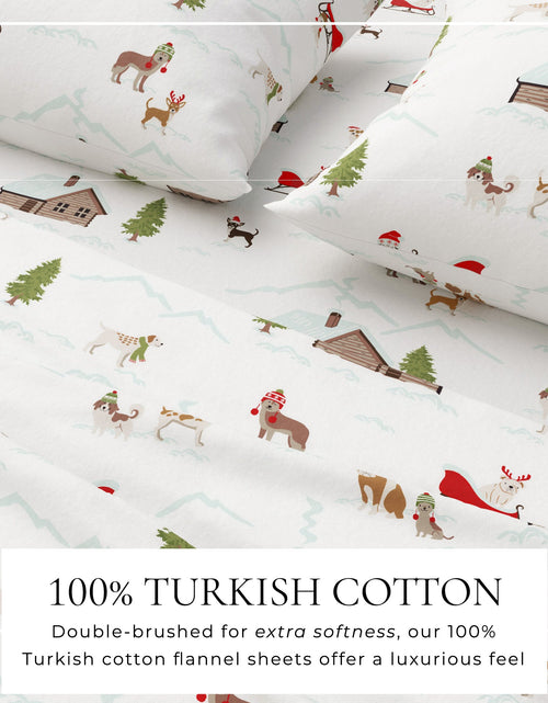 Load image into Gallery viewer, Turkish Cotton Christmas Flannel Sheet - Whittaker Collection
