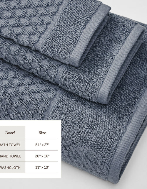 Load image into Gallery viewer, Cotton Diamond Waffle Weave Bath Towel Set - Grayson Collection

