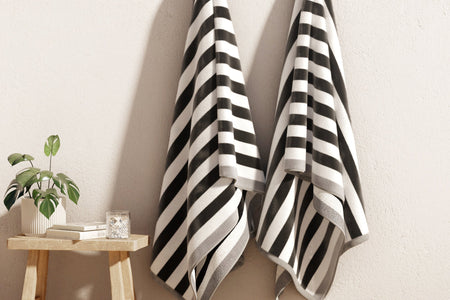 Oversized Striped Border Cabana Beach Towel - Santa Cruz