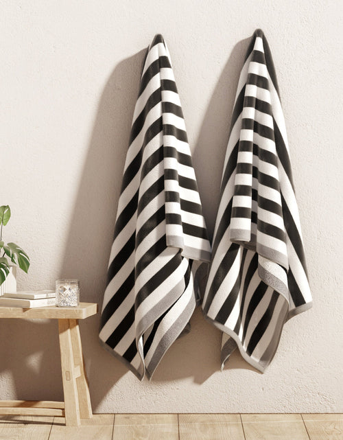 Load image into Gallery viewer, Oversized Striped Border Cabana Beach Towel - Santa Cruz
