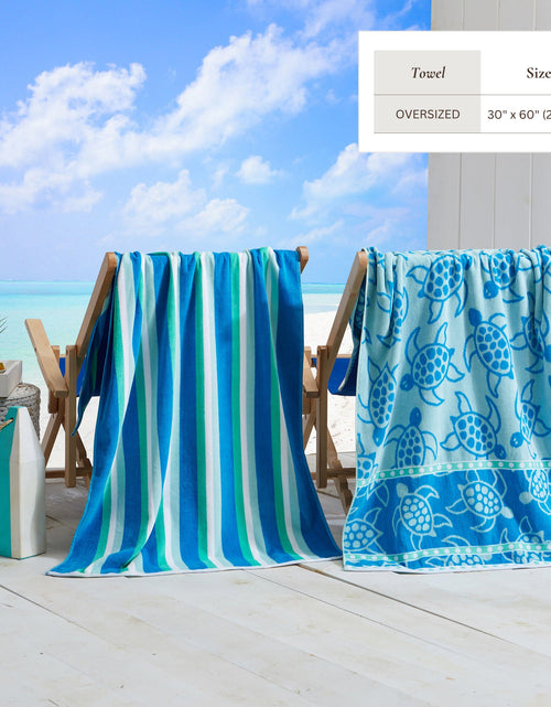 Load image into Gallery viewer, Cotton Velour Beach Towel - Maui Collection
