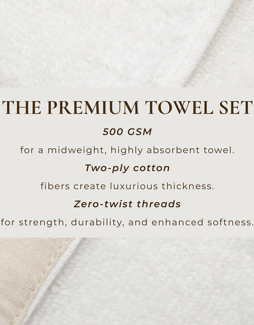 Load image into Gallery viewer, Cotton Linen-Like Border 6-Piece Towel Set - Priya Collection
