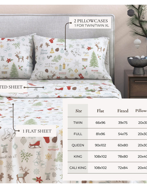 Load image into Gallery viewer, Turkish Cotton Christmas Flannel Sheet Set - Whittaker Collection
