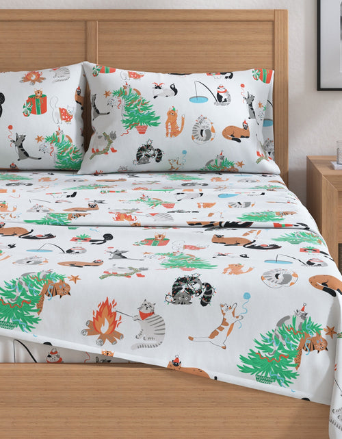 Load image into Gallery viewer, Turkish Cotton Christmas Flannel Sheet Set - Whittaker Collection
