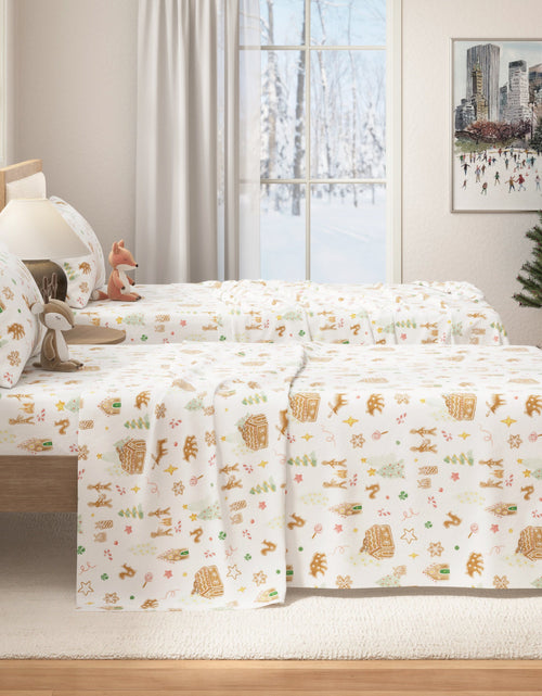 Load image into Gallery viewer, Turkish Cotton Flannel Sheet Set - Kids' Christmas Collection
