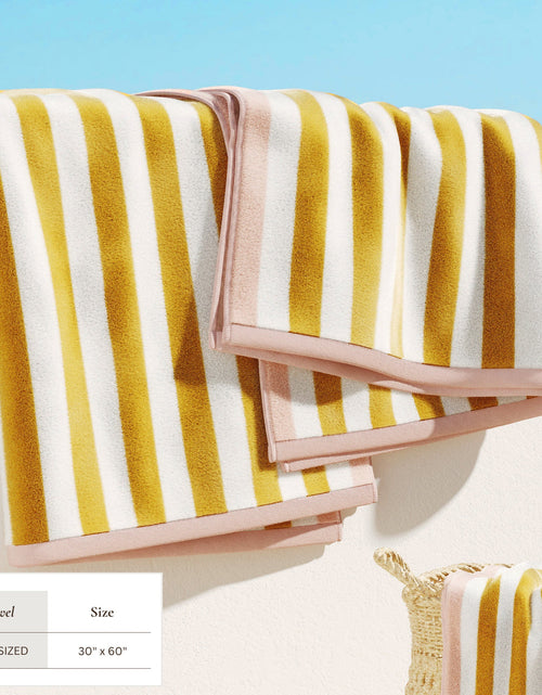 Load image into Gallery viewer, Oversized Striped Border Cabana Beach Towel - Santa Cruz
