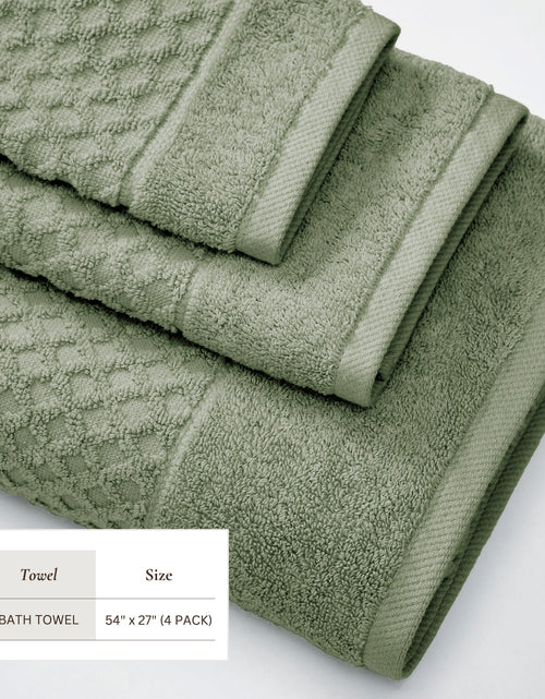 Load image into Gallery viewer, Cotton Diamond Waffle Weave Bath Towel Set - Grayson Collection
