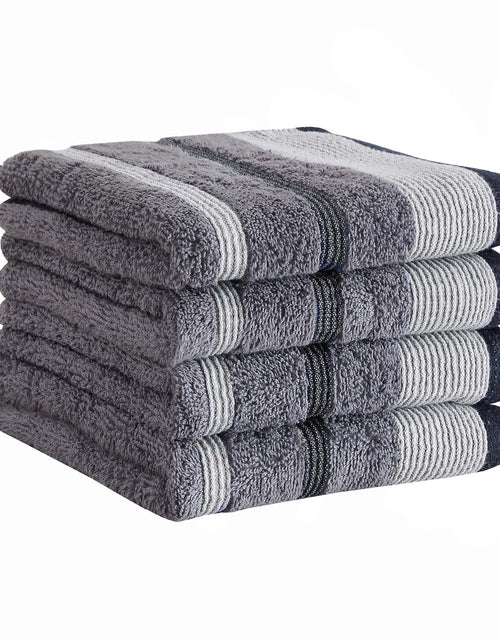 Load image into Gallery viewer, Decorative Cotton Stripe Bath Towel Set - Noelle Collection
