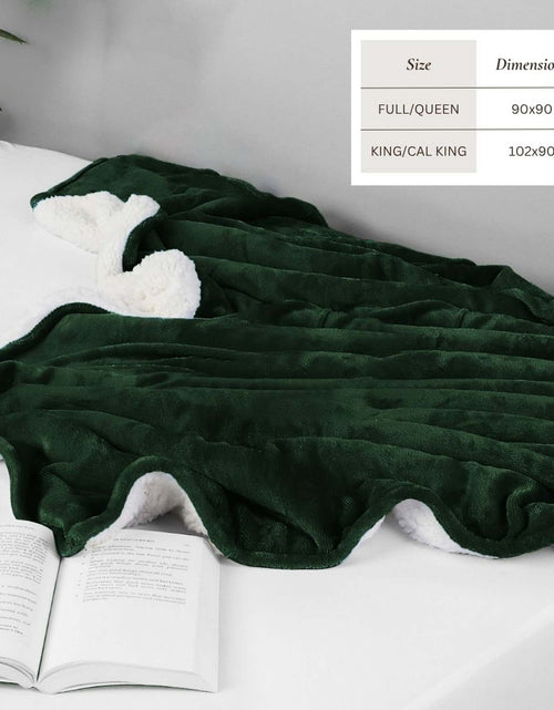 Load image into Gallery viewer, Velvet Plush Sherpa Bed Blanket - Sherpa Fleece Collection
