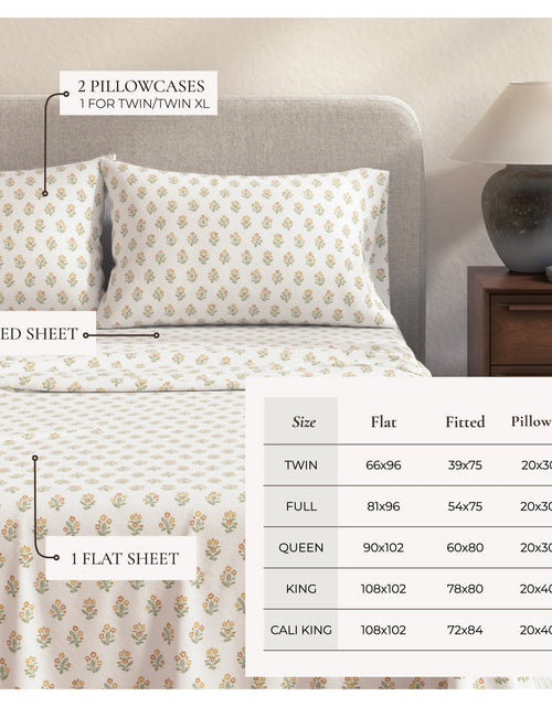 Load image into Gallery viewer, Turkish Cotton Flannel Sheet Set - Winter Floral Collection
