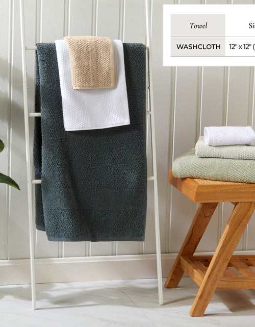 Load image into Gallery viewer, 100% Cotton Woven Texture Bath Towel Set - Marbella Collection
